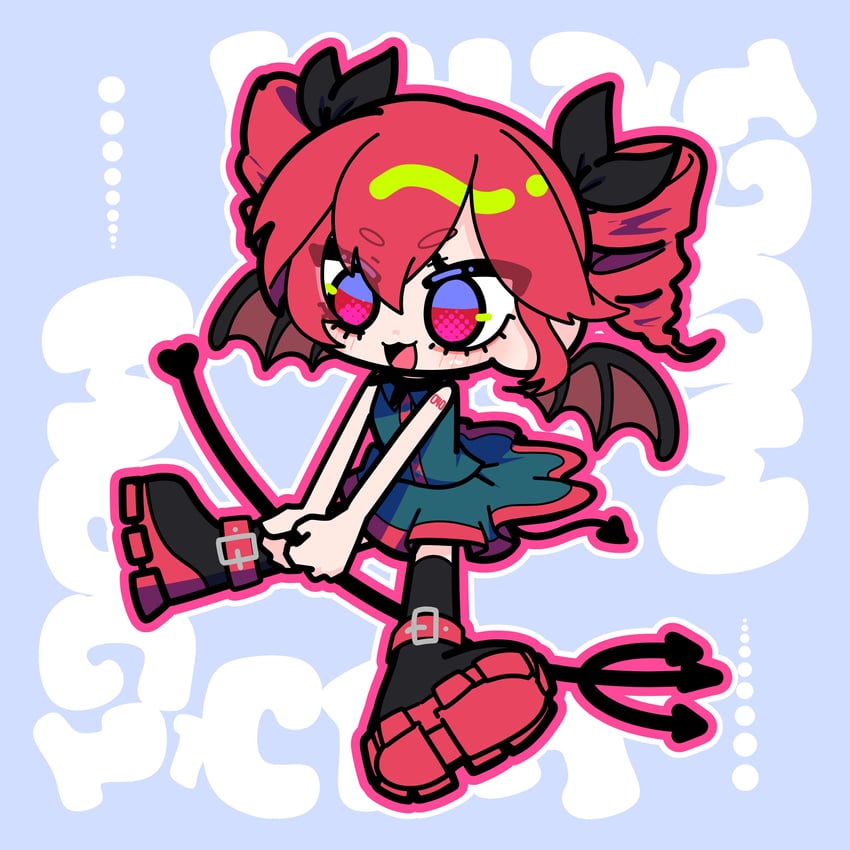 UTAU、重音Teto 猫脸笑 水色背景 蓝眼 靴子 变形