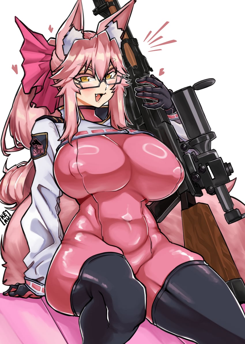 Fate/Grand Order、Fate系列、高扬斯卡娅 (Fate) 1名女孩 兽耳毛 兽耳 黑色手套 黑色过膝袜