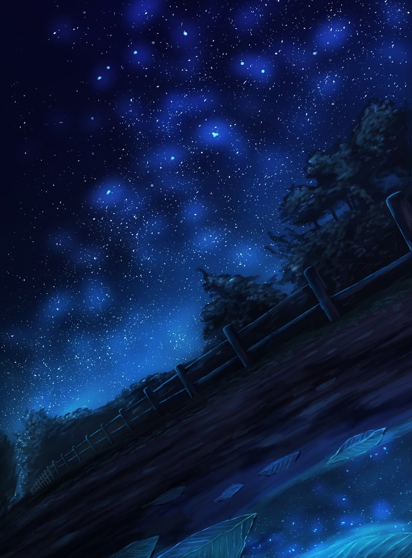 原创 栅栏 叶子 夜晚 无人类 户外