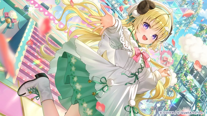 Hololive、Hololive Dreams、角卷绵芽 1名女孩 :D 呆毛 兽耳 贝雷帽