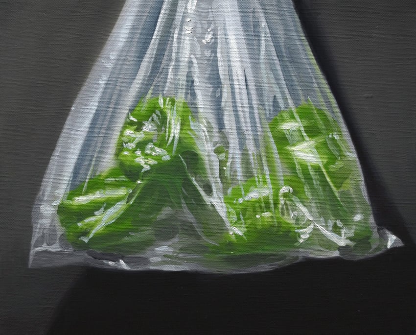 原创 包 灯笼椒 食物 青椒 灰色背景