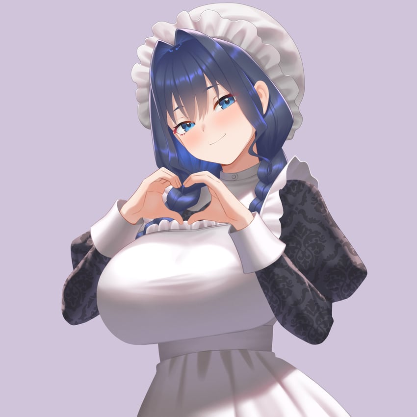 Hololive、Hololive英语、议会 (Kronii) 1名女孩 围裙 黑色连衣裙 蓝眼 蓝发
