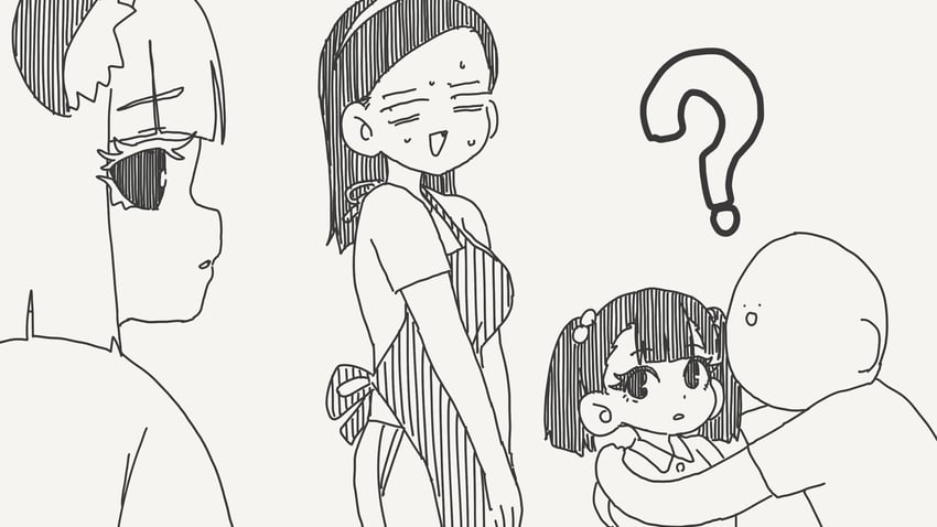 原创 1名男孩 3人女子 惊讶 问号 兽耳