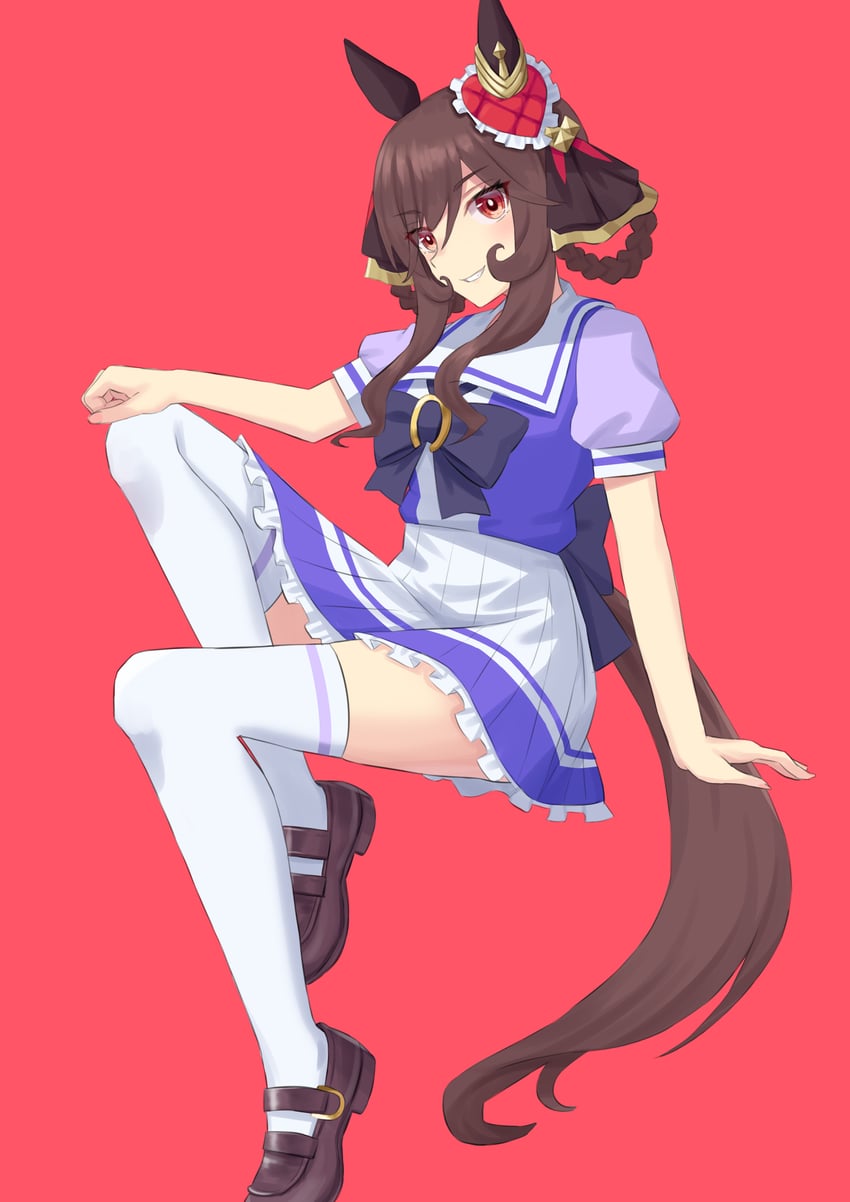 赛马娘、贵妇人(赛马娘) 1名女孩 兽耳 脸红 蝴蝶结 蝶形领结