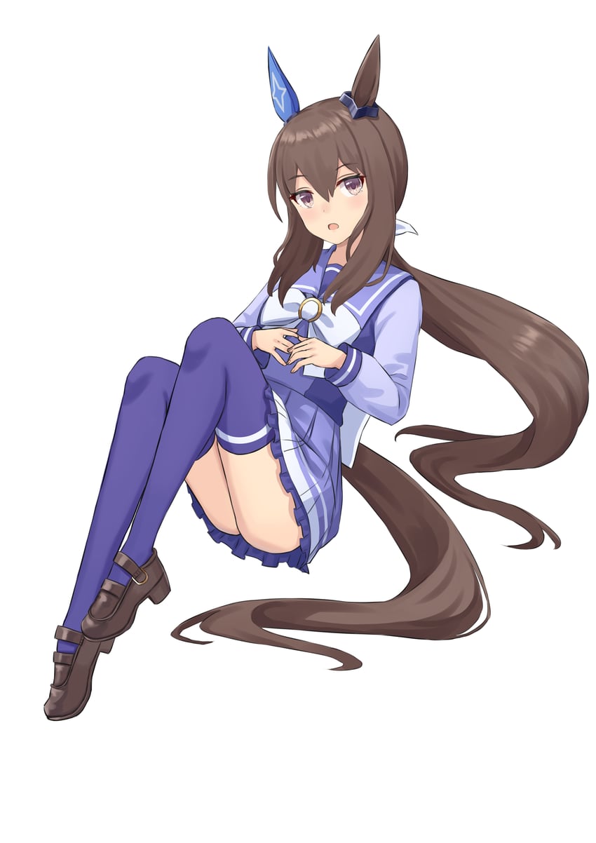 赛马娘、爱慕织姬 (赛马娘) 1名女孩 兽耳 脸红 蝴蝶结 蝶形领结