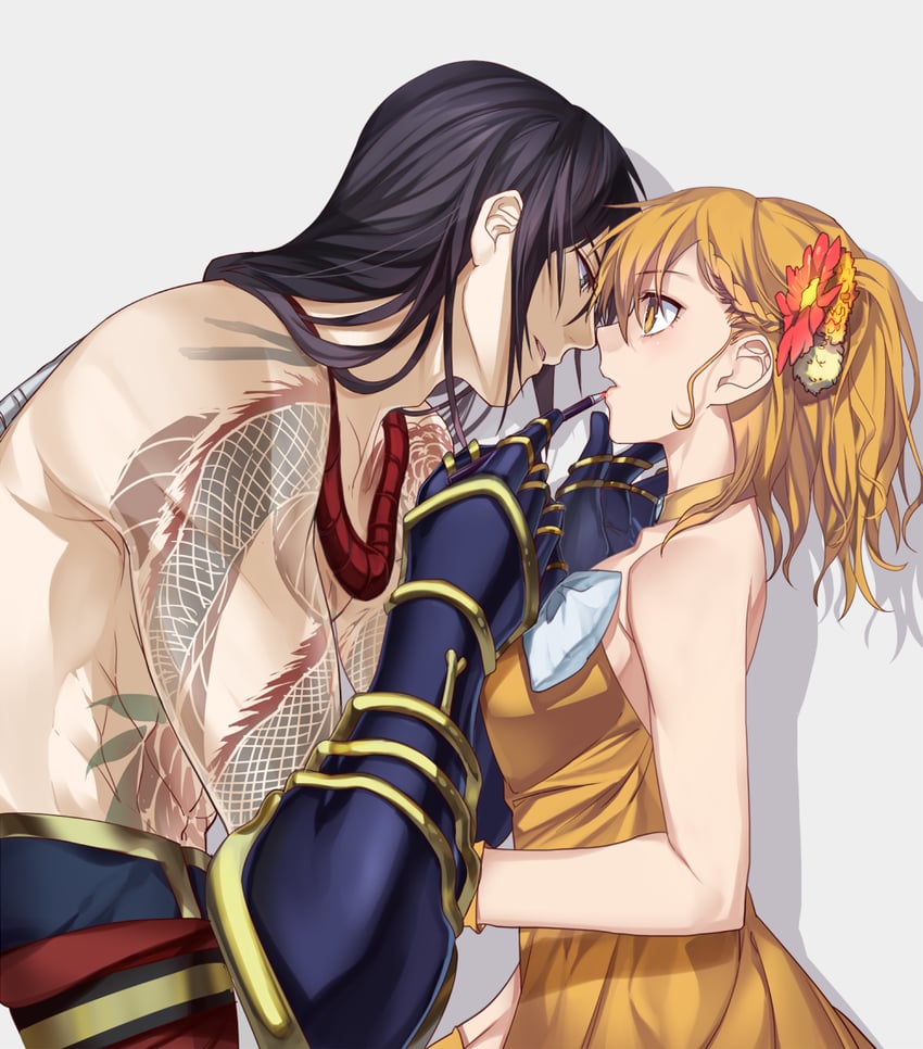 Fate/Grand Order、Fate系列、藤丸立香 (女性) 1名男孩 1名女孩 给别人化妆 抹口红 正在化妆