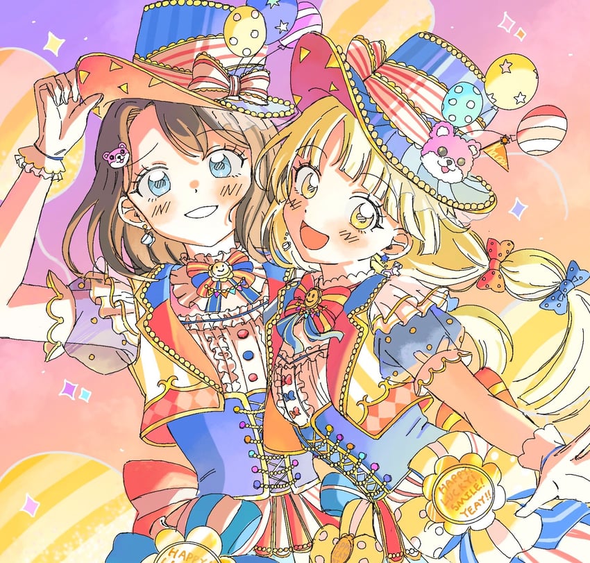 BanG Dream!、米歇尔 (BanG Dream!)、奥泽美咲 2名女孩 :D 动物发饰 气球 黑发