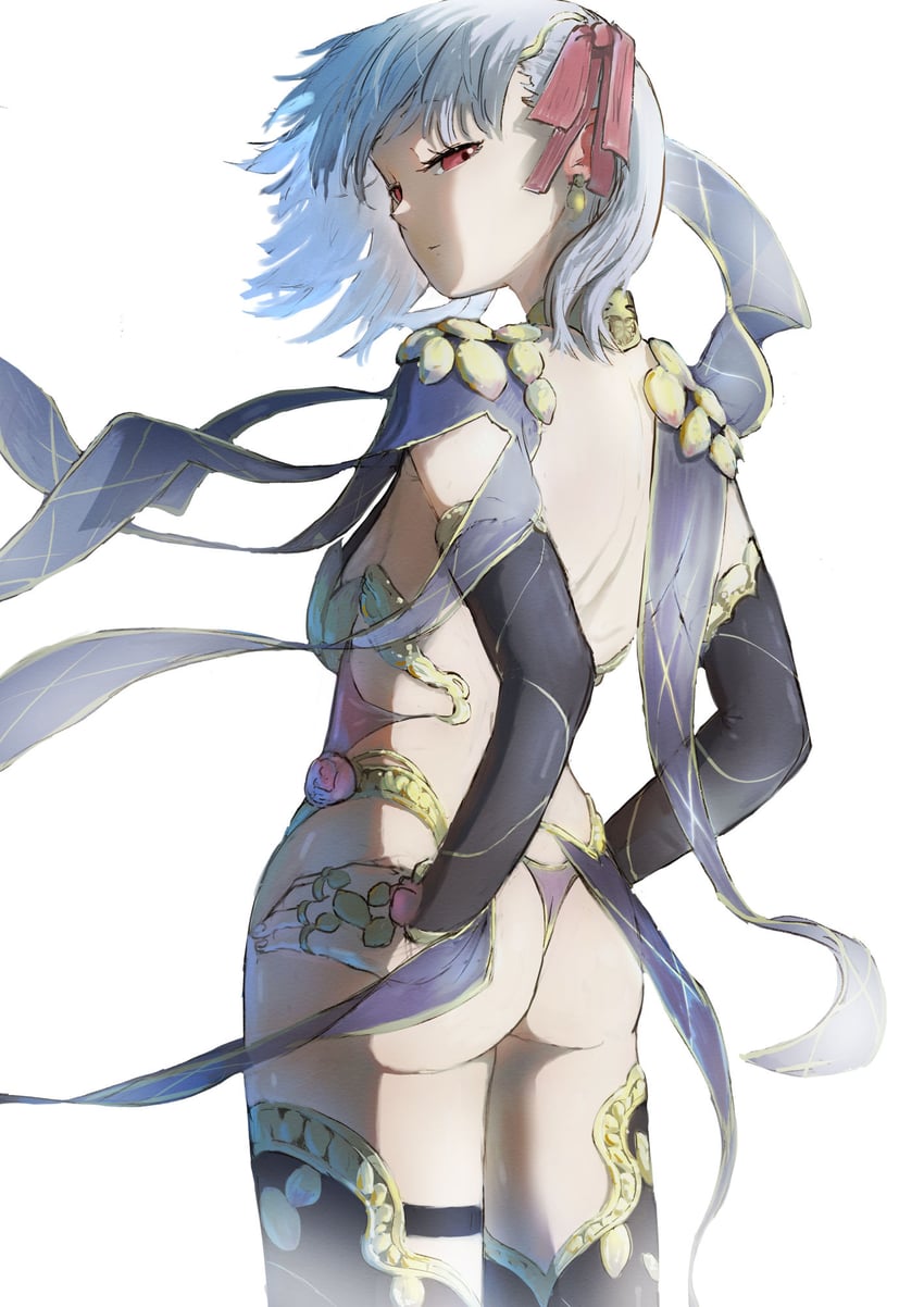 Fate/Grand Order、Fate系列、伽摩 (Assassin) (第二再临) (Fate) 1名女孩 屁股 背肌 露背装 黑色内裤