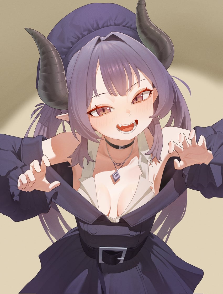 原创 1名女孩 露肩 腰带 黑色皮带 黑色项圈