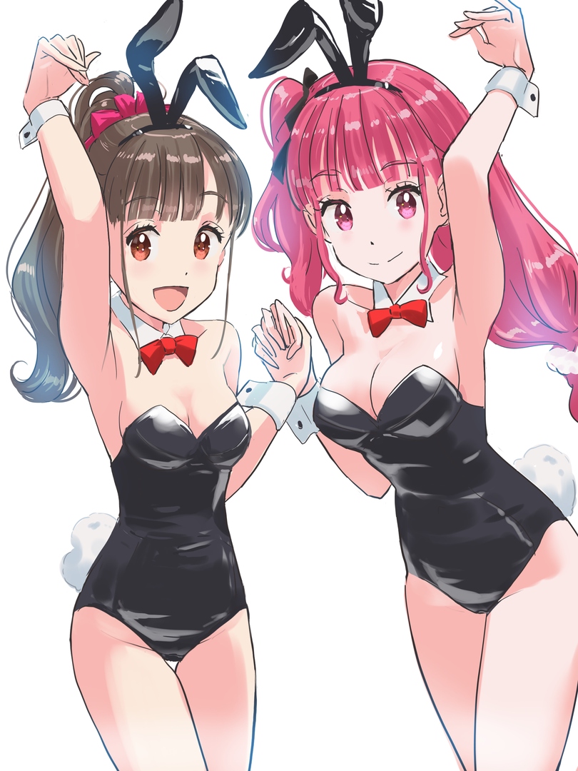 原创 兽耳发箍 兽耳 腋下 黑发 黑色紧身连体衣