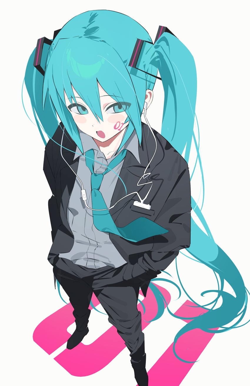 VOCALOID、初音未来、初音未来 (Vocaloid6) 1名女孩 :D 荒谬的长发 替换服装 水色瞳