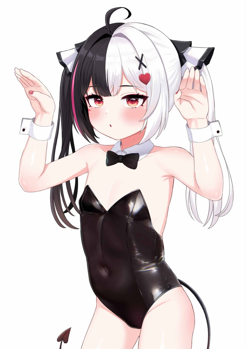 从虚无到永恒、拉克莉莫莎 (圣洁之歌) 1名女孩 惊讶 呆毛 黑色蝴蝶结 黑色蝶形领结