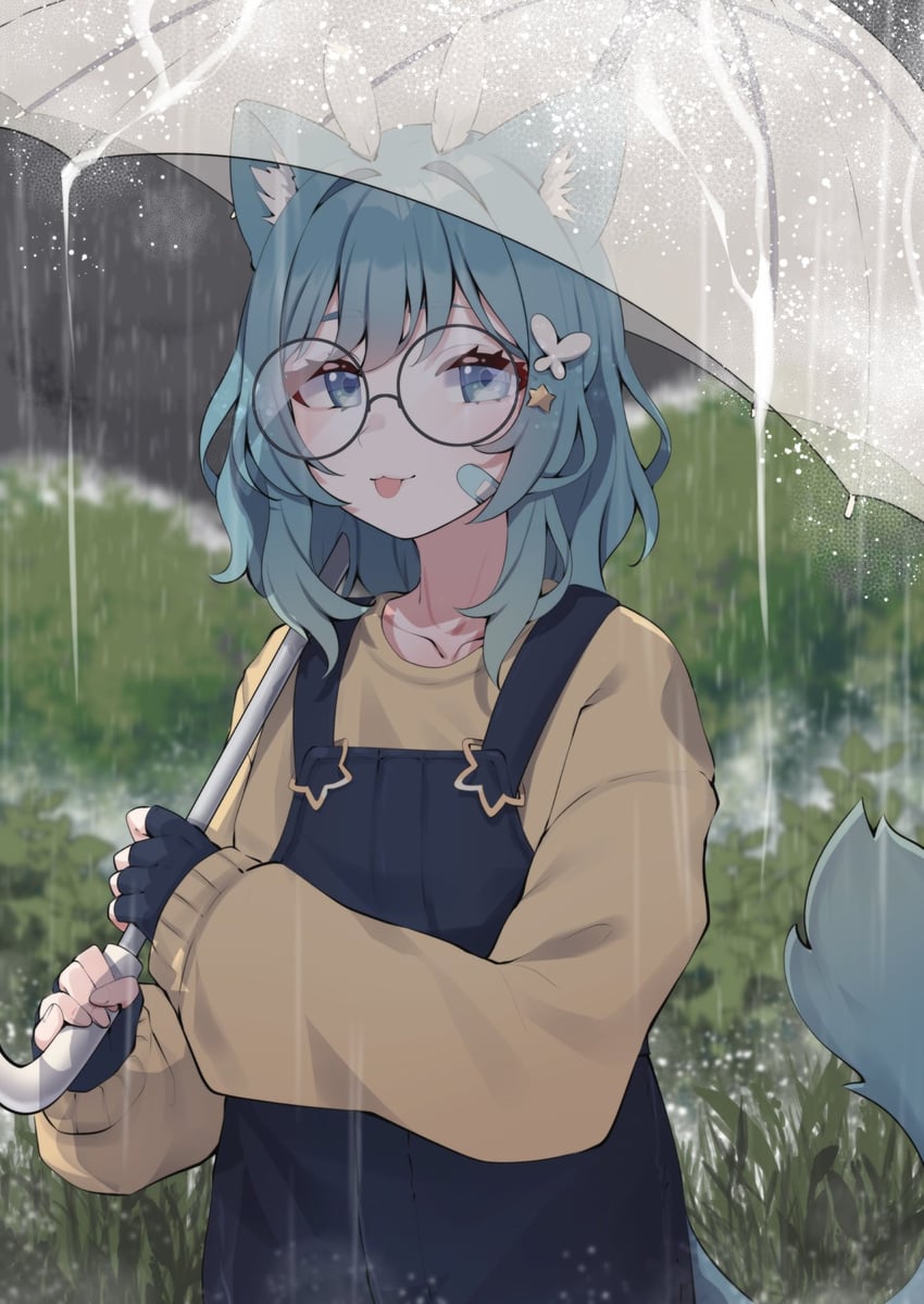 个人势虚拟主播、sleepiebug 1名女孩 :p 兽耳毛 兽耳 创可贴