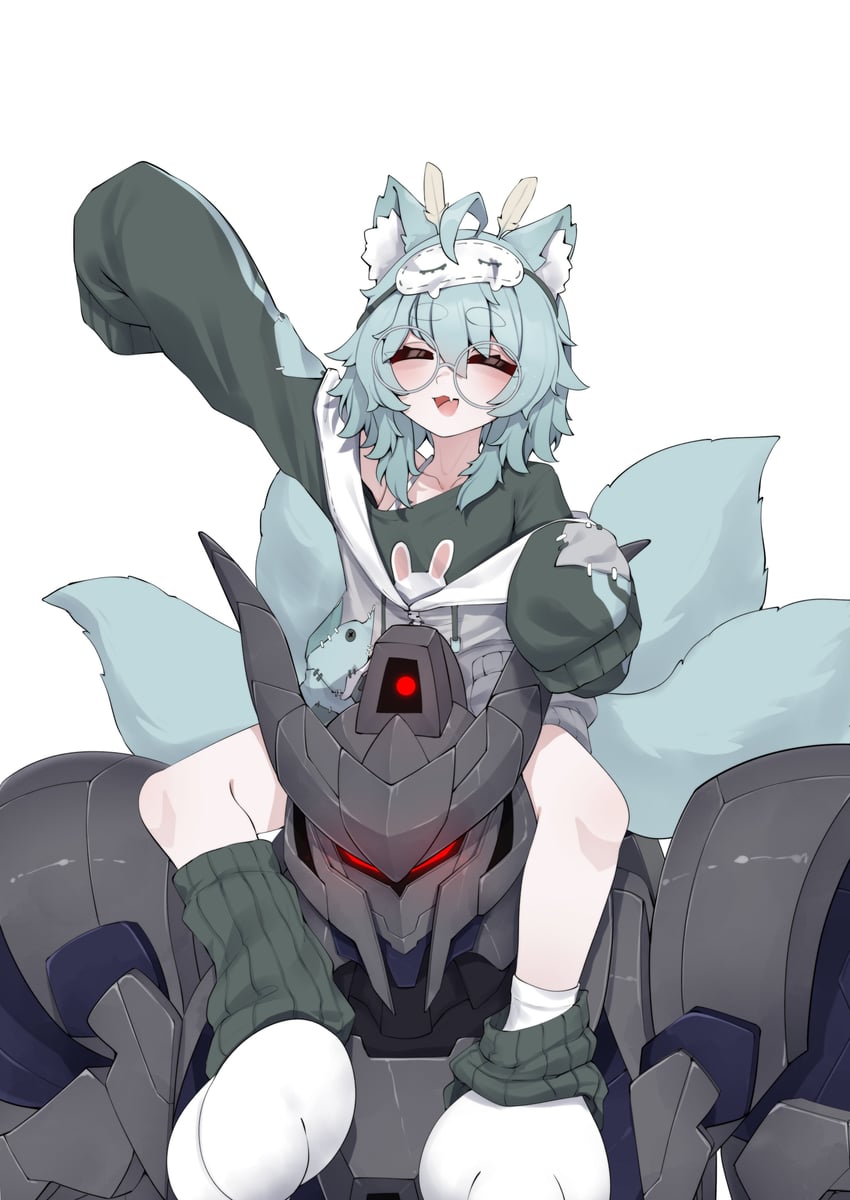 个人势虚拟主播、sleepiebug、valefor (vtuber) 1名女孩 :D 呆毛 兽耳毛 兽耳