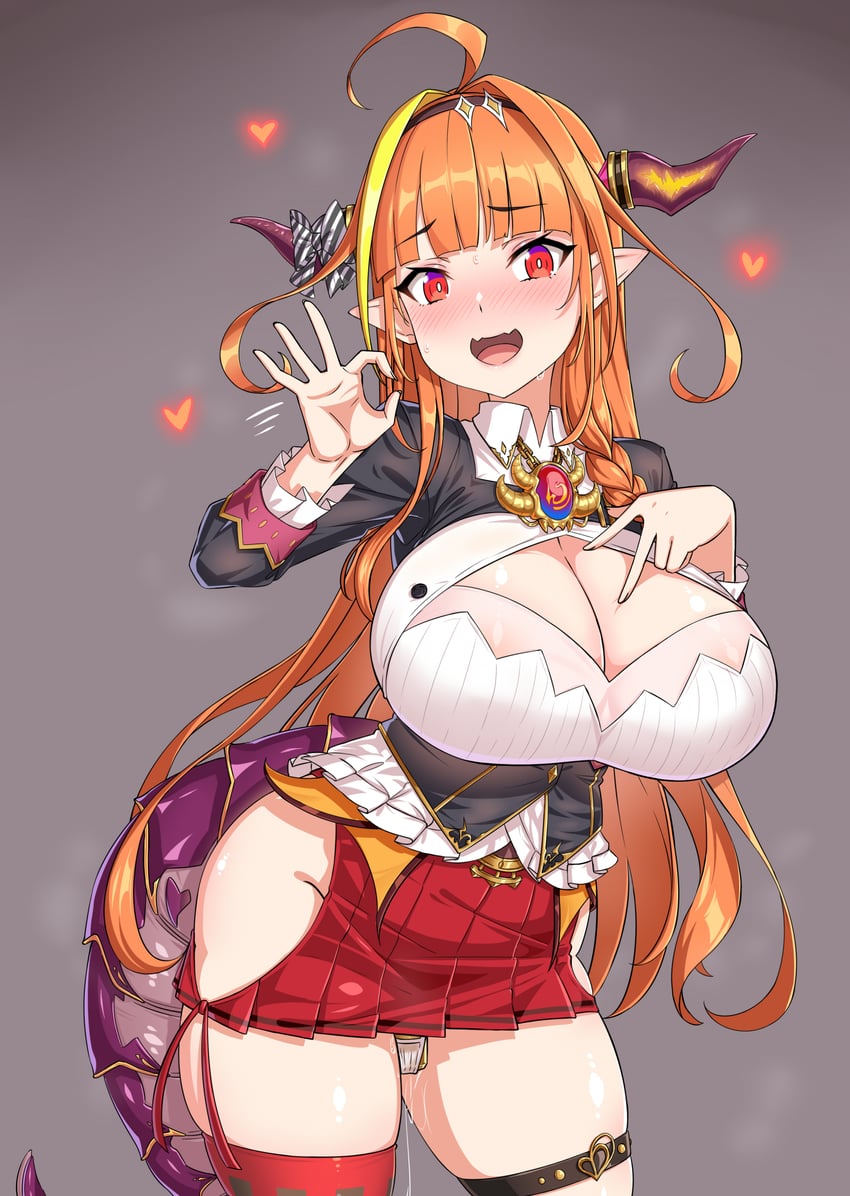 Hololive、桐生可可 1名女孩 黑色夹克 脸红 乳房 乳沟