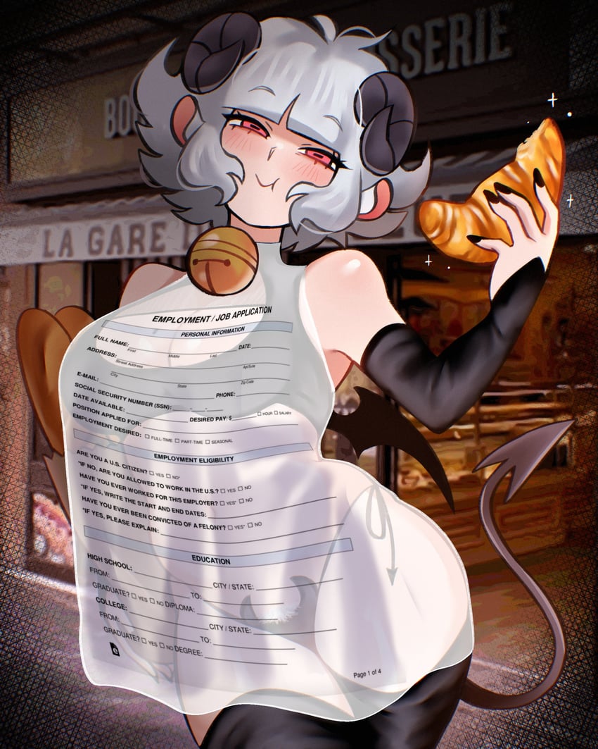 Helltaker、原创、osu! (osulan) 1名女孩 :t 放射线条/杂草 兽耳 呆毛