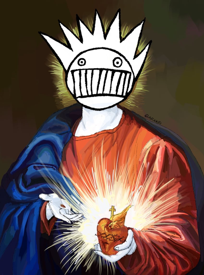 sacred heart of jesus、ween、boognish 1个其他角色 古希腊服饰 希顿衫 有色皮肤 点状瞳孔