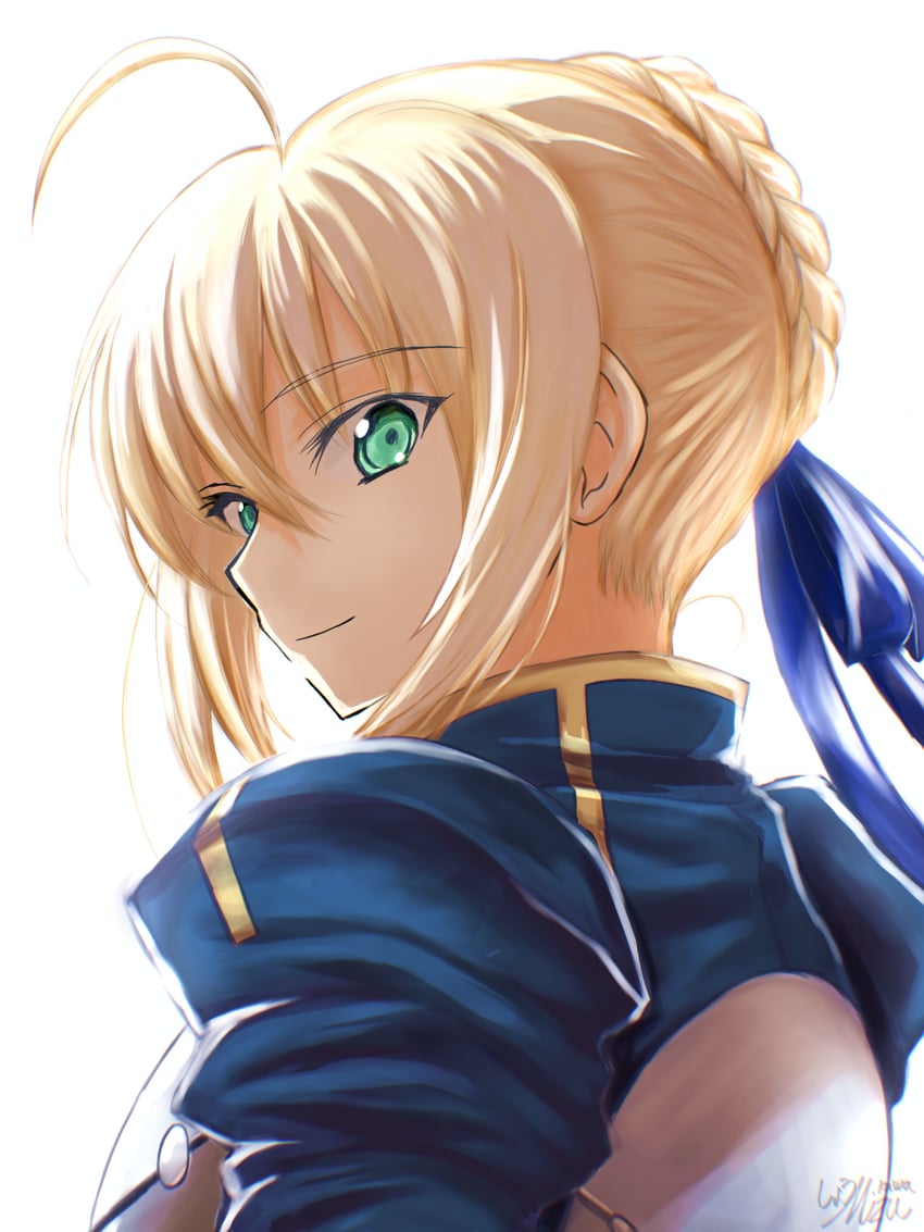 Fate/stay night、Fate系列、阿尔托莉雅·潘德拉贡 (Fate) 1名女孩 呆毛 铠甲 作者名 金发