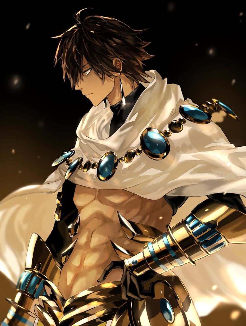 Fate/Grand Order、Fate系列、奥兹曼迪亚斯 (Fate) 1名男孩 腹肌 铠甲 棕眼睛 棕发