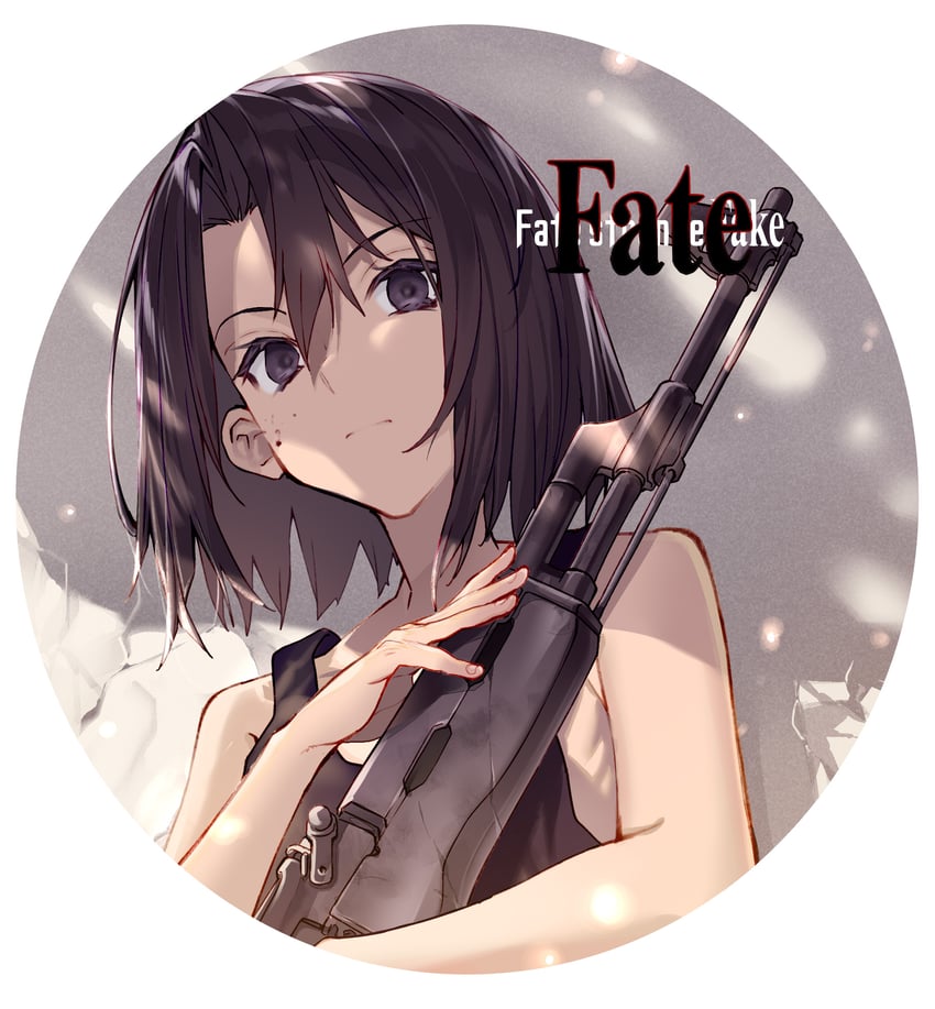 Fate/strange Fake、Fate系列、久宇舞弥 1名女孩 幼化 AK-47 突击步枪 黑瞳