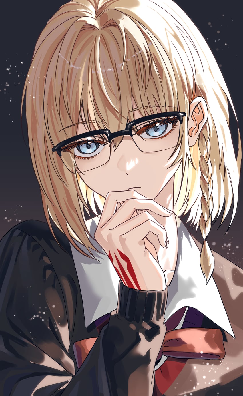 Fate/strange Fake、Fate系列、沙条爱歌 (命运/奇异赝品) 1名女孩 金发 蓝眼 辫子 有领衬衫