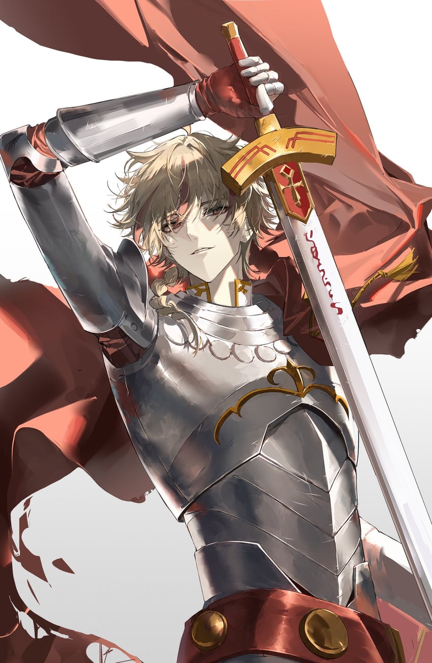 Fate/strange Fake、Fate系列、理查一世 (Fate) 1名男孩 呆毛 铠甲 金发 辫子