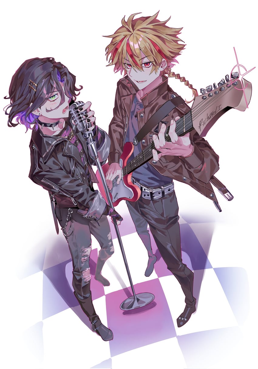 Fate/Grand Order、Fate系列、约翰·拉克兰 (Fate) 2个男孩 呆毛 黑发 黑色指甲 金发