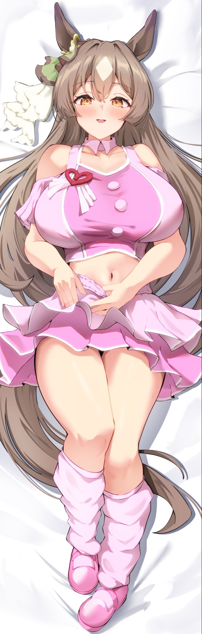 赛马娘、里见光钻 (赛马娘) 1名女孩 兽耳 露肩 脸红 乳房