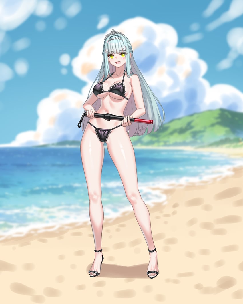 少女前线、少女前线2：追放、HK416 (少女前线) 1名女孩 :D 警棍/短棍 海滩 比基尼