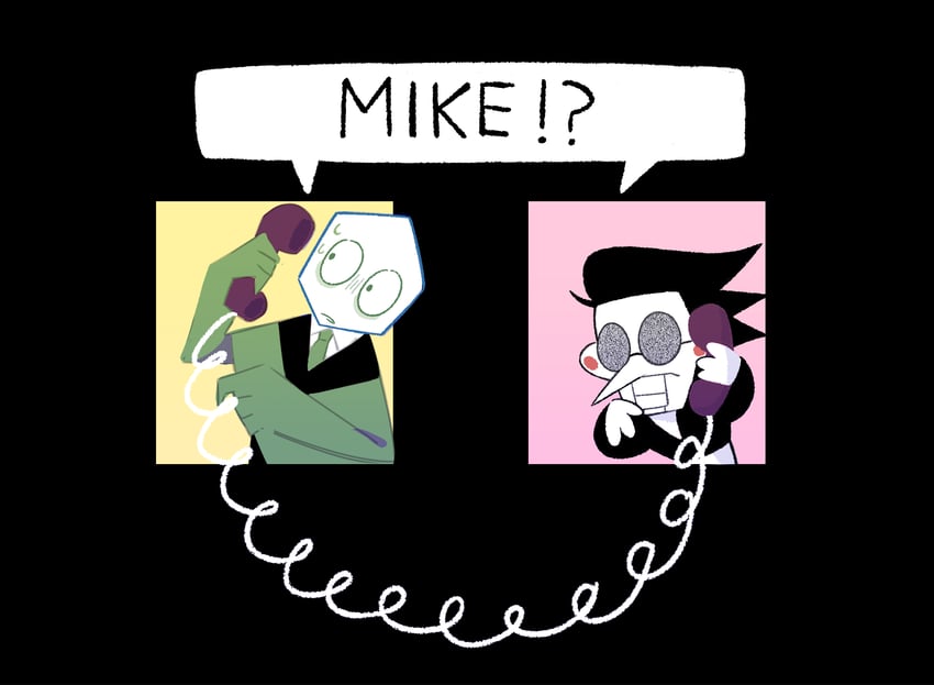 三角符文、Undertale/Deltarune、朋友 (三角符文) 2个男孩 大头 黑框眼镜 黑发 黑色斗篷