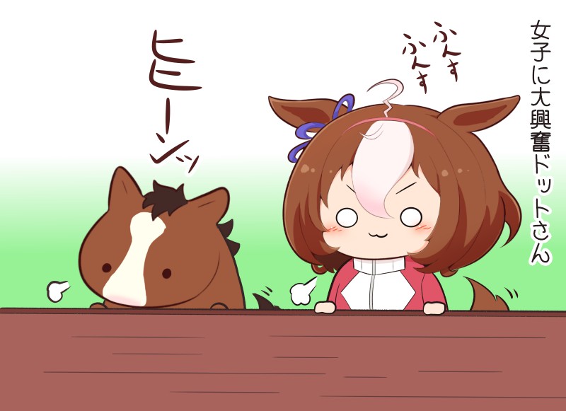 现实生活、赛马娘、名将怒涛 (赛马) 1名女孩 猫脸笑 发情 Q版 仅限Q版