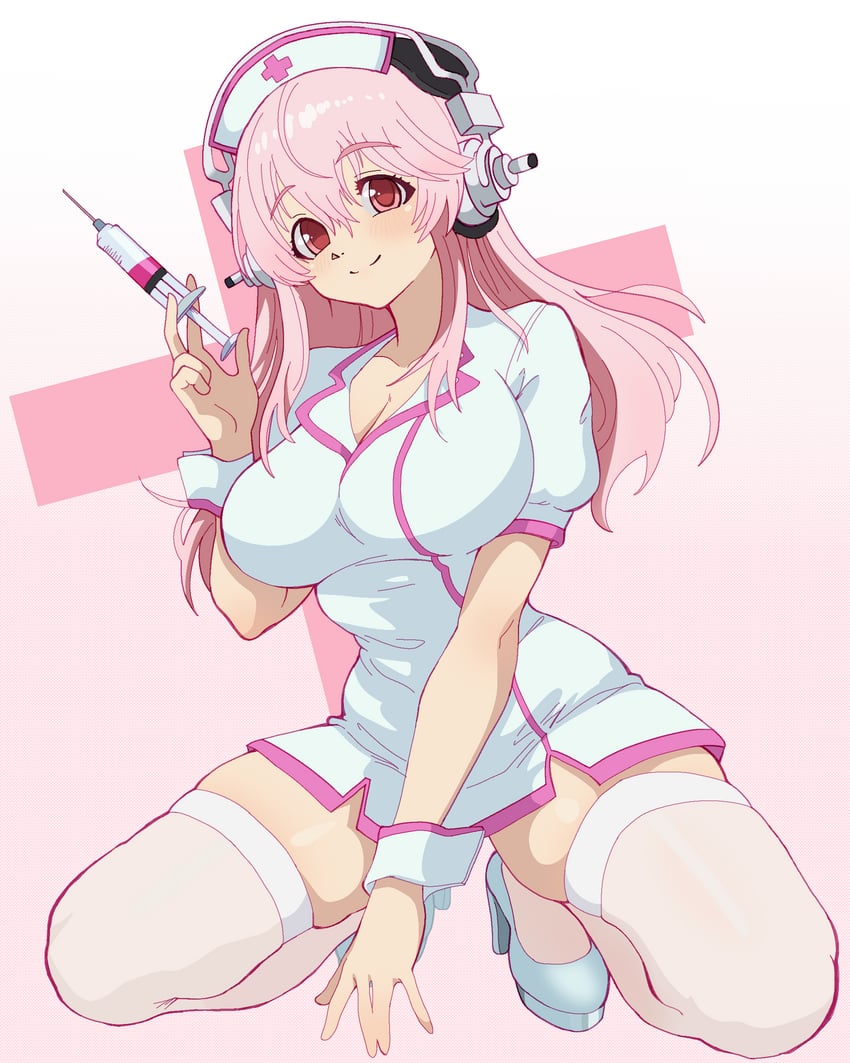 Nitro+、超级索尼子 1名女孩 乳房 乳沟 连衣裙 耳机