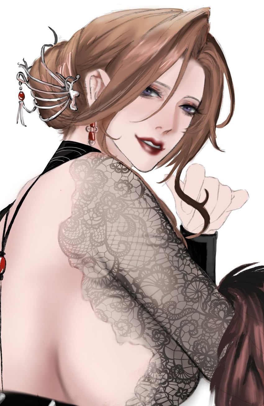 无期迷途、变色龙（无期迷途） 1名女孩 乳房 棕发 耳环 羽毛披肩