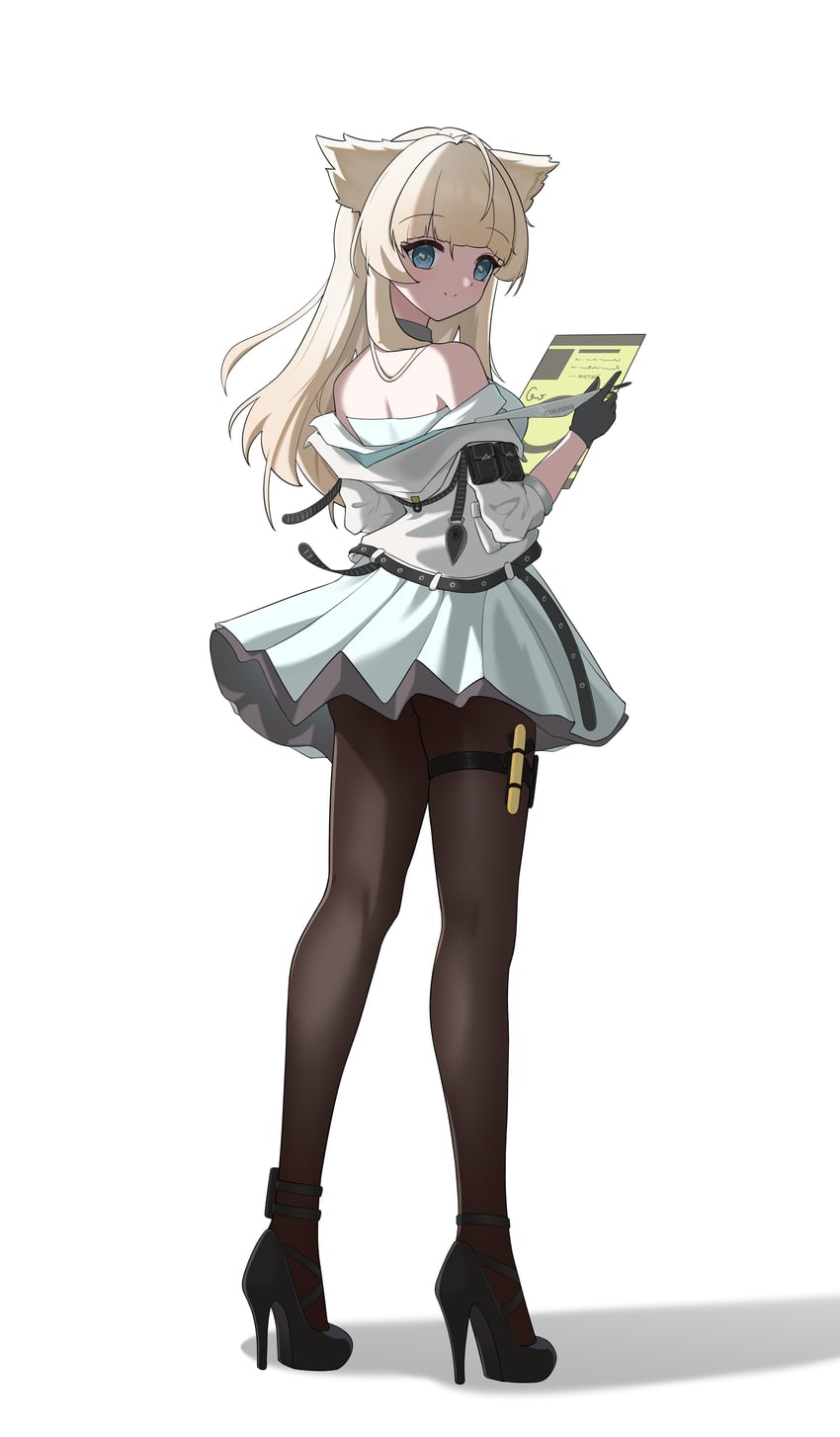 明日方舟、明日方舟：终末地、佩莉卡 (明日方舟：终末地) 1名女孩 兽耳 露肩 鸟耳 鸟娘