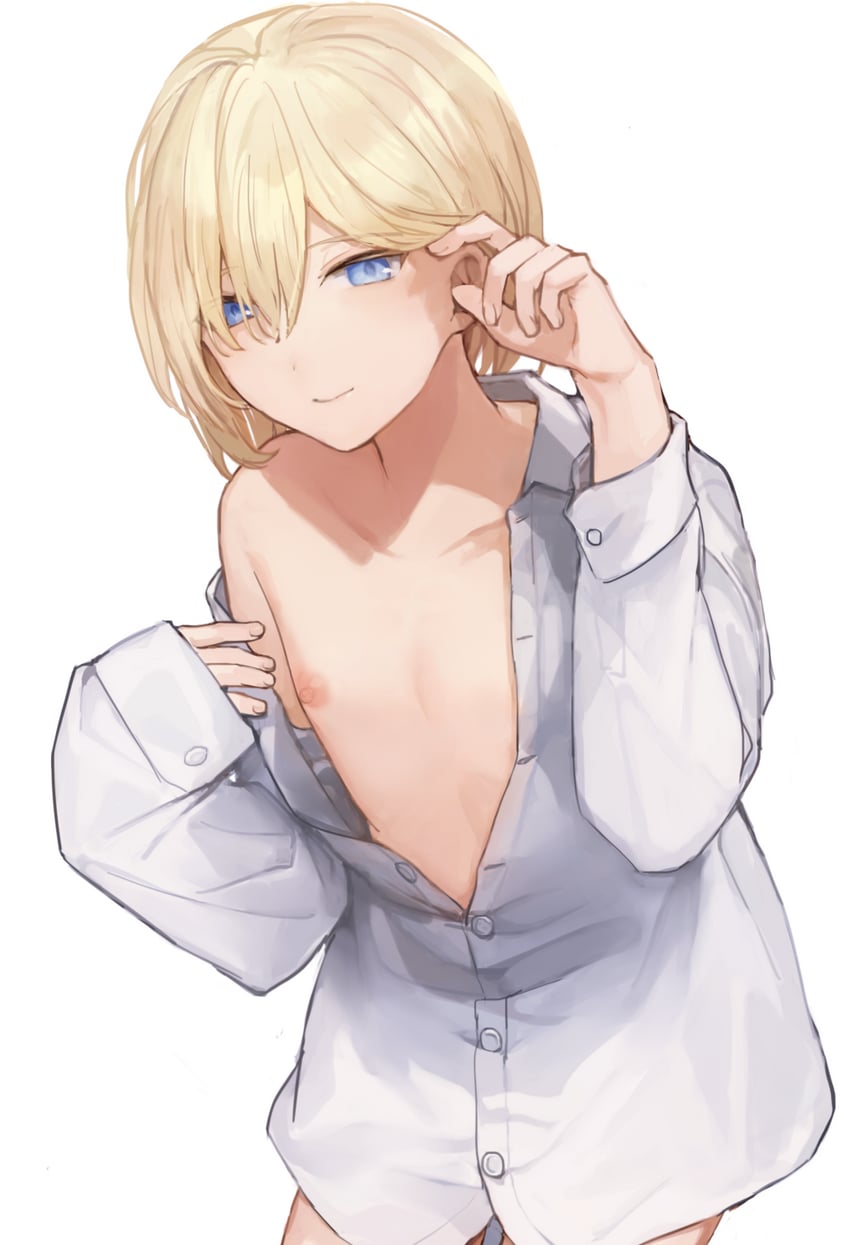 原创、金发男孩 (砂场 (nczd5875)) 1名男孩 整理头发 创可贴 乳头贴 金发