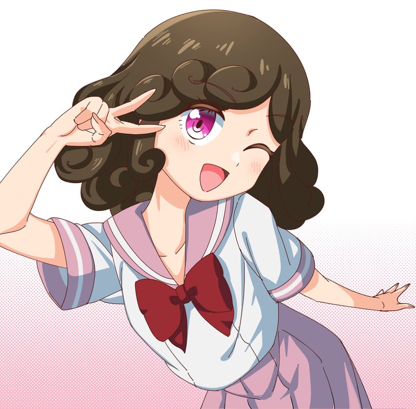 游戏王、游戏王GO RUSH!!、安达真夜 1名女孩 :D 微笑 蝴蝶结 蝶形领结