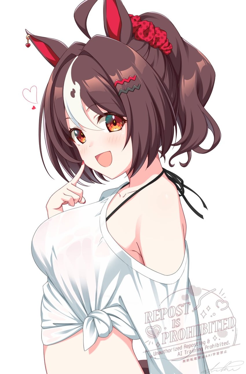 赛马娘、乐声高扬 (赛马娘) 1名女孩 呆毛 替换服装 不同发型 兽耳