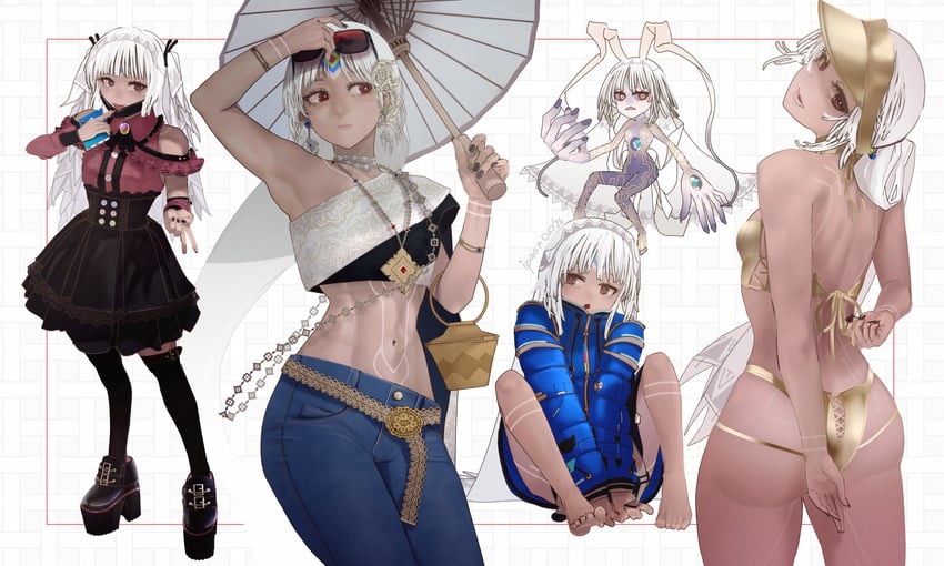 Fate/EXTELLA、Fate/Extra、Fate/Grand Order 1名女孩 惊讶 外星人 举起双手 屁股