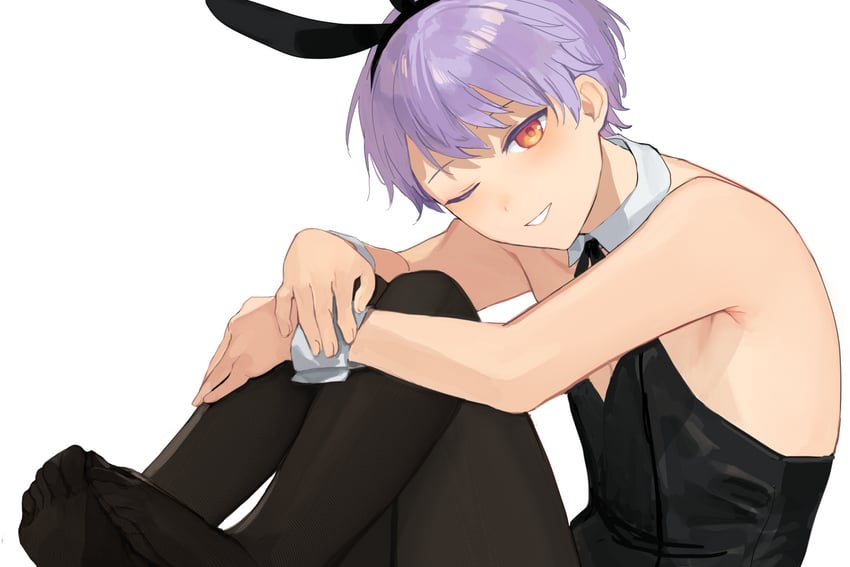 原创、紫发男孩 (Sunaba (nczd5875)) 1名男孩 兽耳发箍 兽耳 腋窝褶皱 露肩