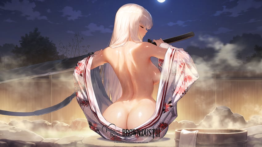 棕色尘埃系列、棕色尘埃2、刀刃（棕色尘埃） 1名女孩 屁股 臀部特写 背影 后景聚焦