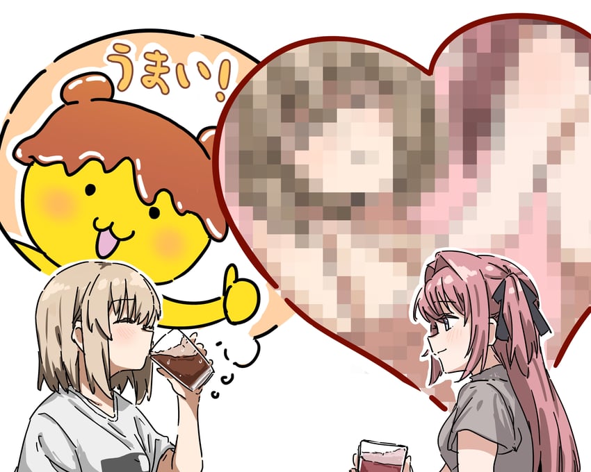 神稻牡丹：醉态如百合之花、上伊那牡丹、砺波伊吹 2名女孩 酒 啤酒 黑色丝带 已打码