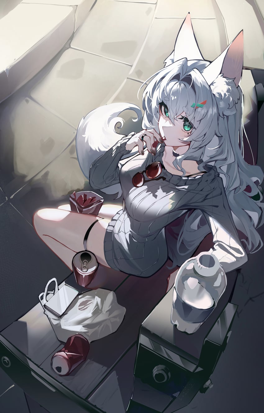 原创 1名女孩 兽耳毛 兽耳 苹果 包