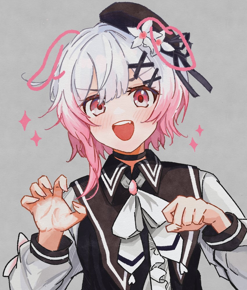 魔法少女的小镇审判、樱庭绘麻 1名女孩 :D 兽耳 贝雷帽 黑帽子