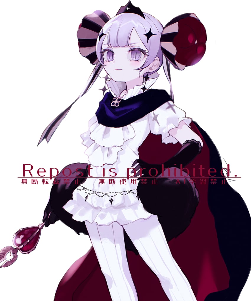 魔法少女育成计划、魔法少女养成计划 (无印)、王权 (魔法少女育成计划) 1名女孩 黑色手套 斗篷 手套 单手叉腰
