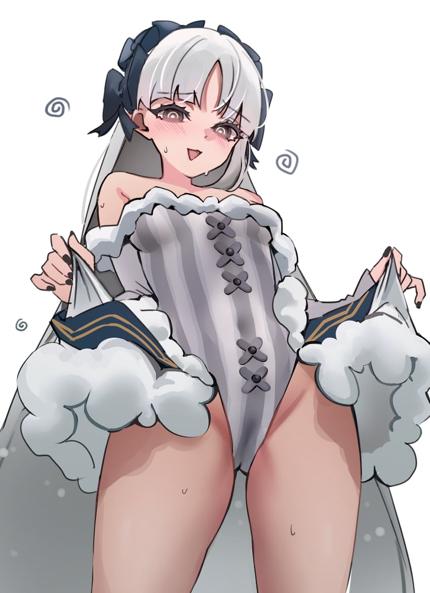 Fate/Grand Order、Fate系列、弗兰切斯卡·普雷拉蒂 (Fate) 1名女孩 露肩 黑色蝴蝶结 黑瞳 脸红