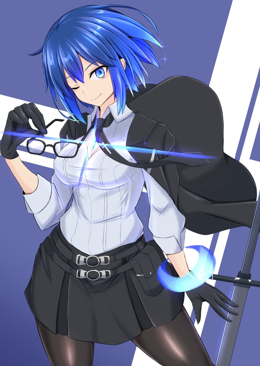 Fate/Grand Order、Fate系列、月姬 1名女孩 ;) 腰带 腰包 黑框眼镜