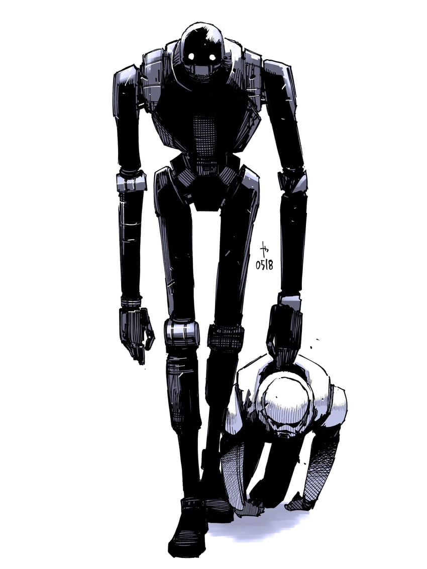 星球大战、K-2SO 1名男孩 1个其他角色 铠甲 空洞的眼神 携带