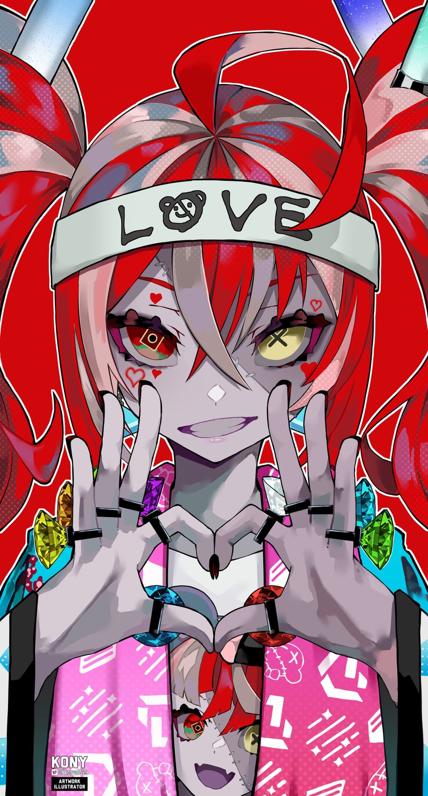Hololive、Hololive Indonesia、库雷吉·奥莉 1名女孩 呆毛 作者名 黑色指甲 蓝色法被