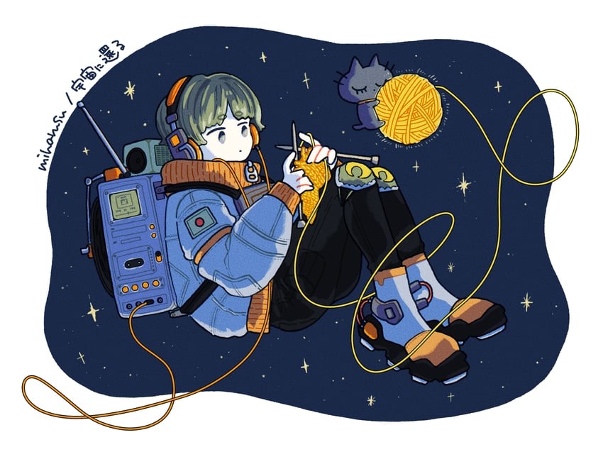 原创 1名男孩 动物 背包 包 黑裤子