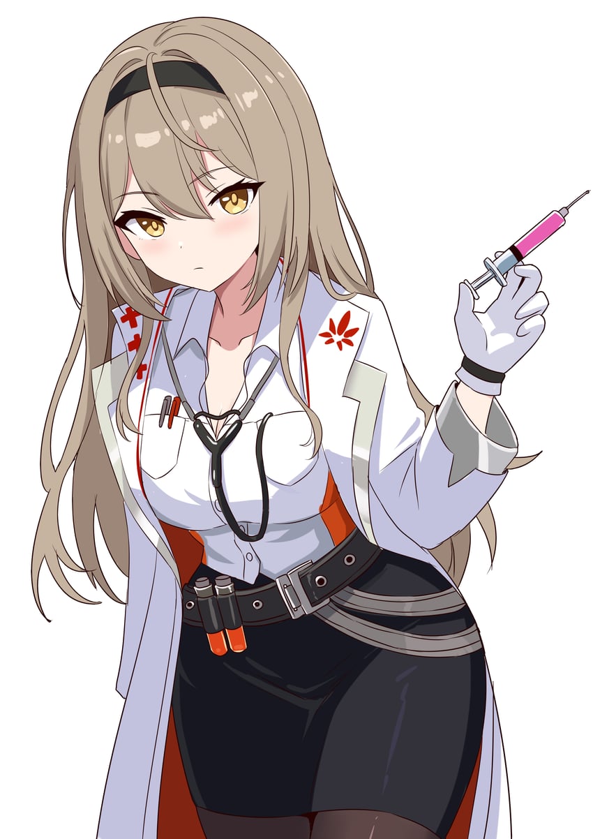 Project-SP、秋林檎 1名女孩 腰带 黑色皮带 黑色发带 黑色连裤袜